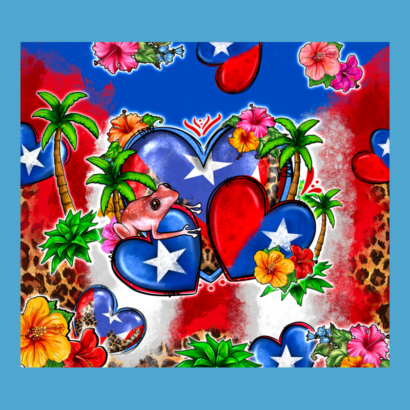 Puerto Rico Hearts Premium Hoodie by Zillion Design Studio | Teevron