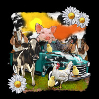 Cowhide Farm Truck With Farm Animals Urban Hoodie | Teevron
