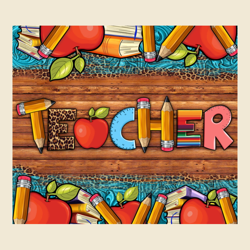 Teacher And Pens Apples Books Leopard And Tooled Leather Tumbler Ladies Tee by Artiststas | Teevron