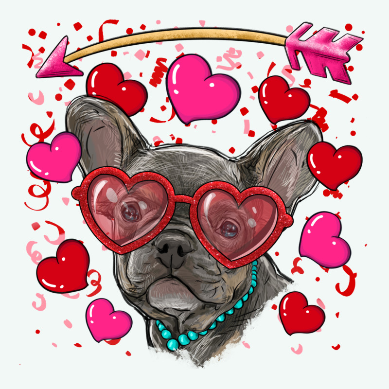 Valentine's Day French Bulldog Puppy Premium Hoodie by RanaPortraitStore | Teevron