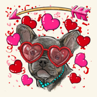Valentine's Day French Bulldog Puppy Premium Hoodie | Teevron