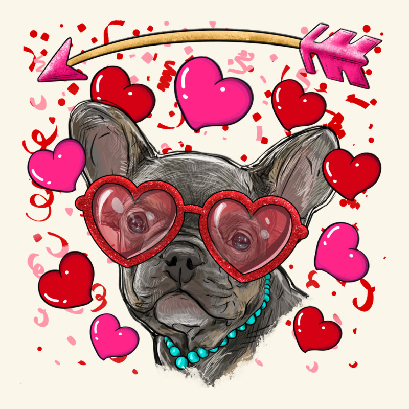 Valentine's Day French Bulldog Puppy Premium Hoodie by RanaPortraitStore | Teevron