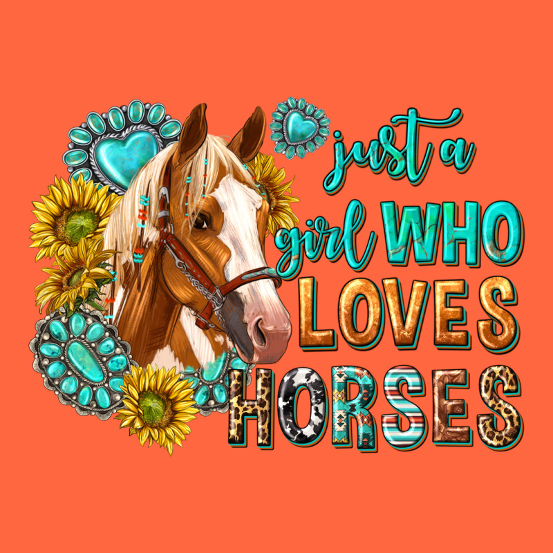 Western Just A Girl Who Loves Horses Premium Hoodie by texasbilliewilder | Teevron