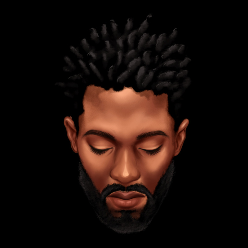 Bearded Black Man Portrait Urban Hoodie by texasbilliewilder | Teevron