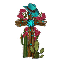 Gemstone Cross With Cactus | Teevron