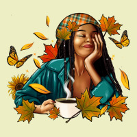 Fall Afro Woman With Coffee Urban Hoodie | Teevron