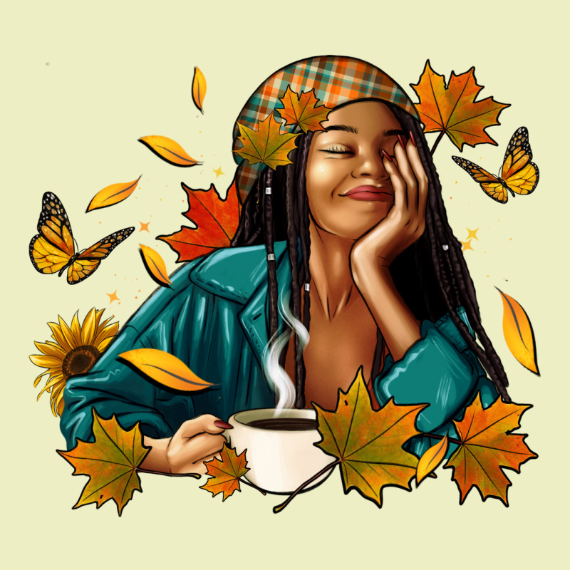 Fall Afro Woman With Coffee Urban Hoodie by RanaPortraitStore | Teevron