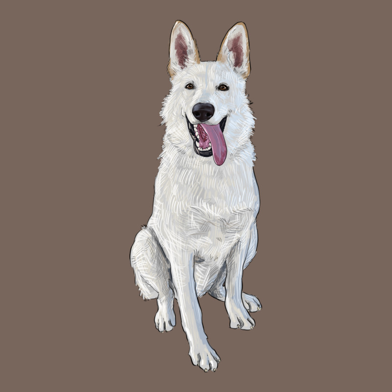 Hand Drawing White Shepherd Premium Hoodie by RanaPortraitStore | Teevron