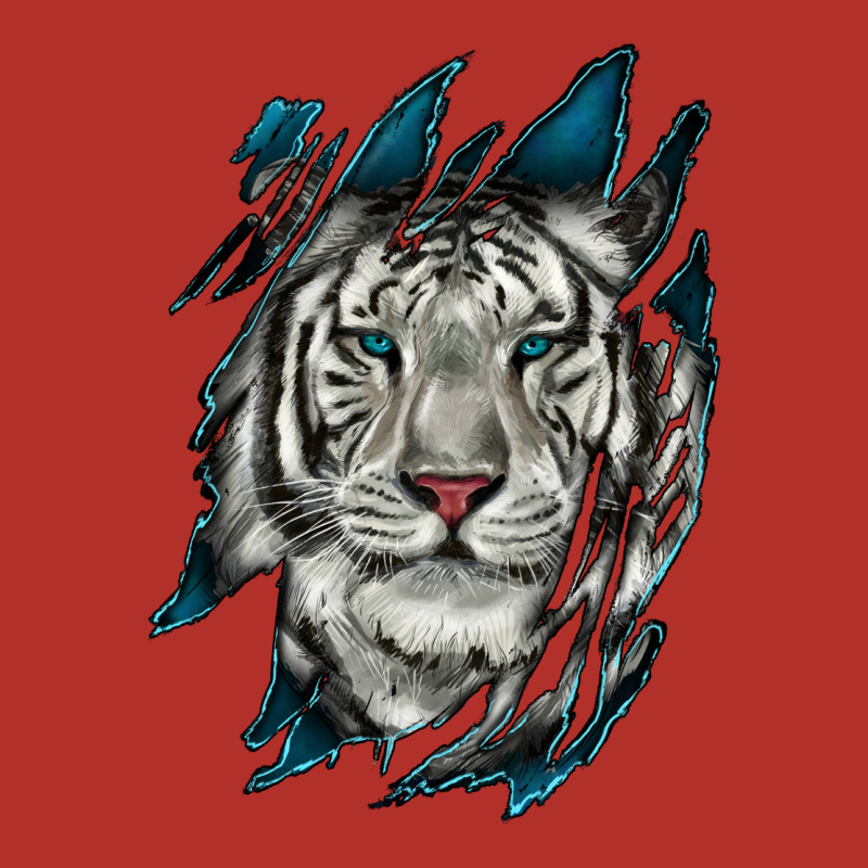 White Tiger Scratch Mark Premium Hoodie by RanaPortraitStore | Teevron