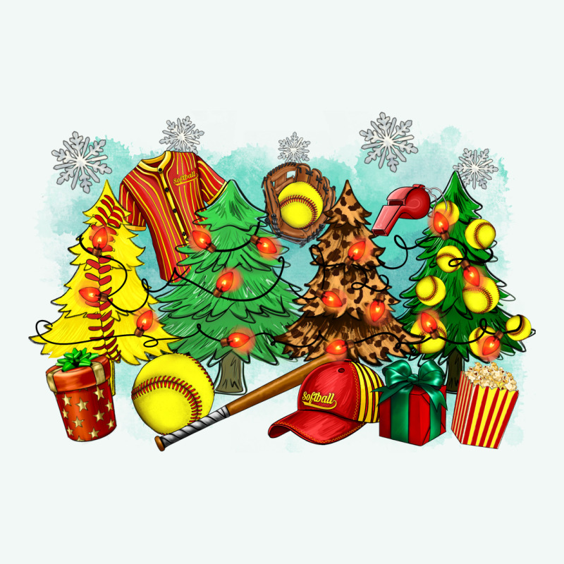 Christmas Trees With Softball Premium Hoodie by Zillion Design Studio | Teevron