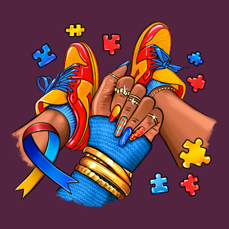 Autism Afro Girl Sneakers Urban Hoodie by RanaPortraitStore | Teevron