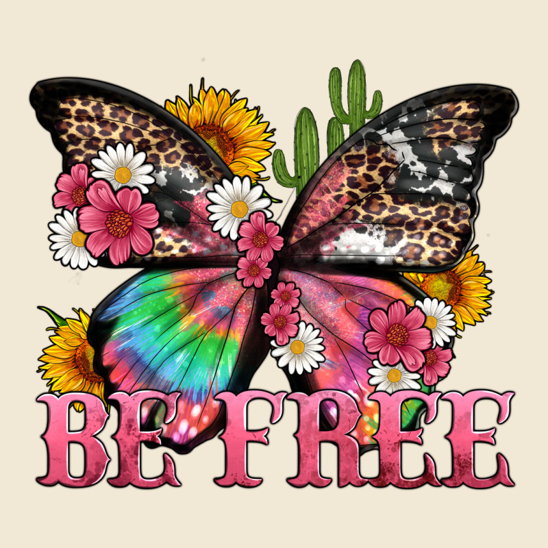 Be Free With Butterfly And Cactus Flowers Ladies Tee by Artiststas | Teevron