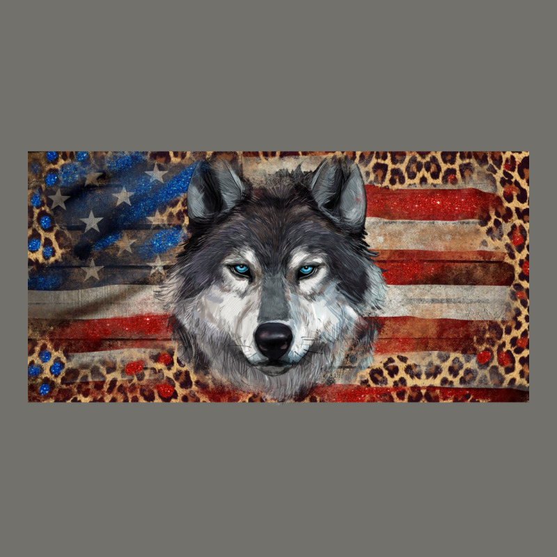 Wolf With American Flag And Leopard Premium Hoodie by RanaPortraitStore | Teevron