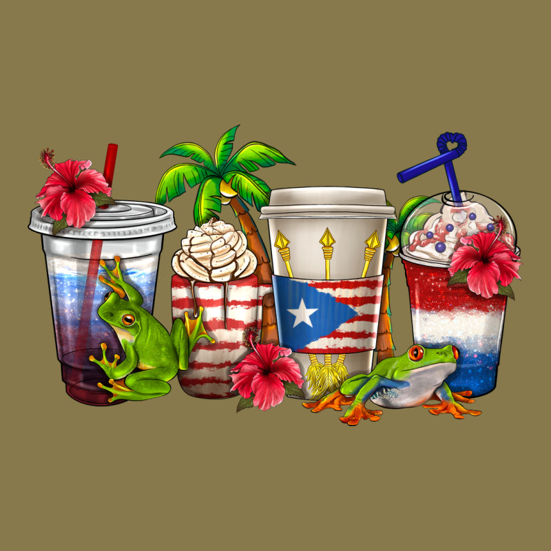 Puerto Rico Coffee Cups Premium Hoodie by texasbilliewilder | Teevron