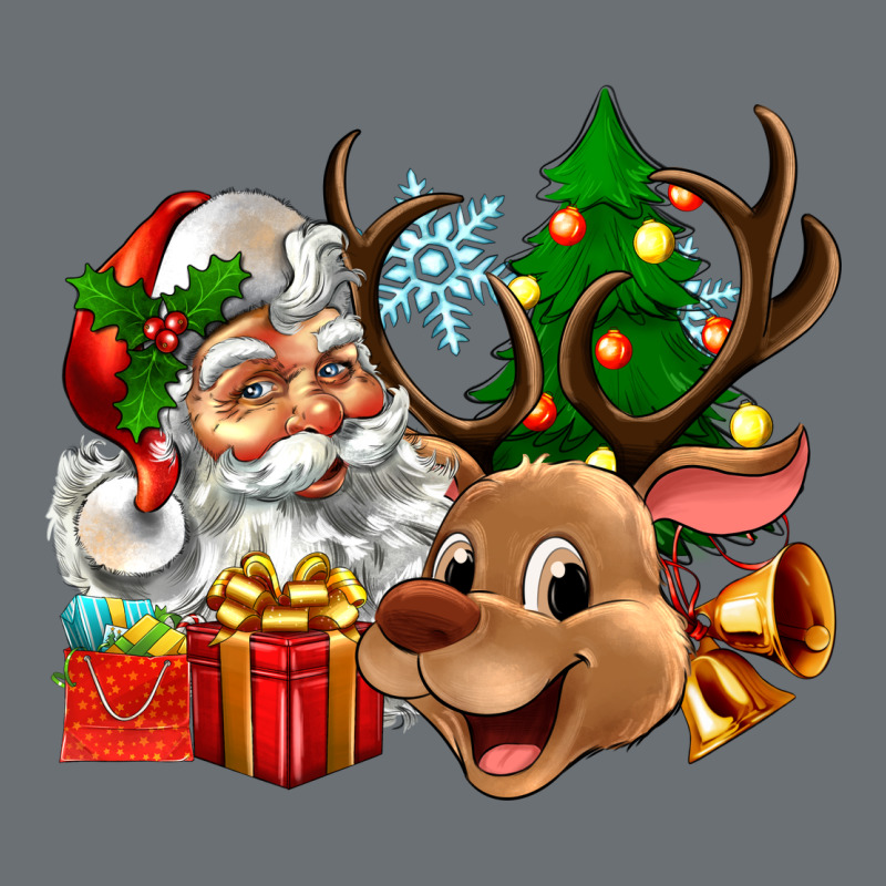 Santa And Reindeer Premium Hoodie by Zillion Design Studio | Teevron