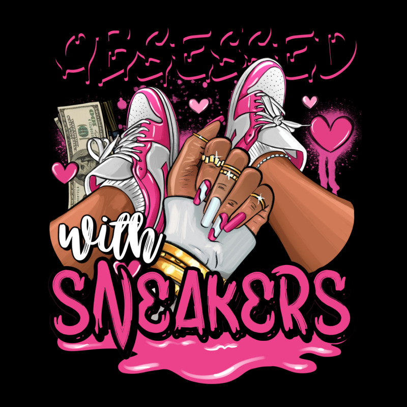 Obsessed With Sneakers Pink Afro Woman Urban Hoodie by RanaPortraitStore | Teevron