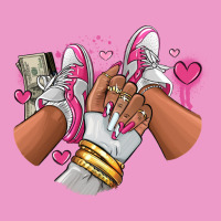 Pink And White Sneaker Girl Urban Hoodie | Teevron