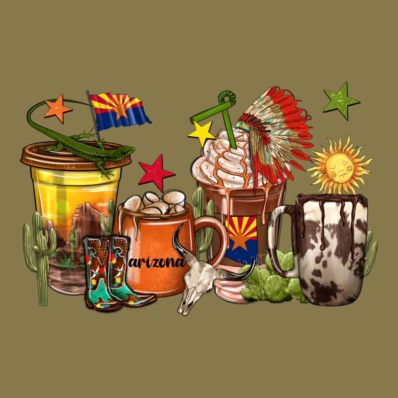 Arizona Coffee Cups Premium Hoodie by texasbilliewilder | Teevron