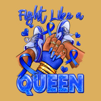 Fight Like A Queen Navy Blue Colon Cancer Afro Gir Premium Hoodie | Teevron