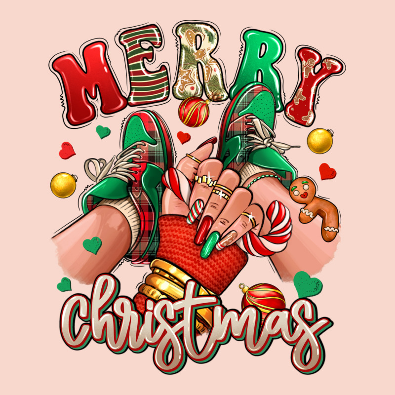 Merry Christmas Caucasian Girl Sneakers Urban Hoodie by RanaPortraitStore | Teevron
