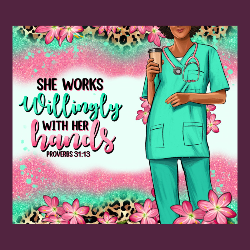 She Works Willingly With Her Hands Afro Nurse Urban Hoodie by RanaPortraitStore | Teevron