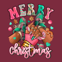 Pink Merry Christmas Black Girl Sneakers Premium Hoodie | Teevron