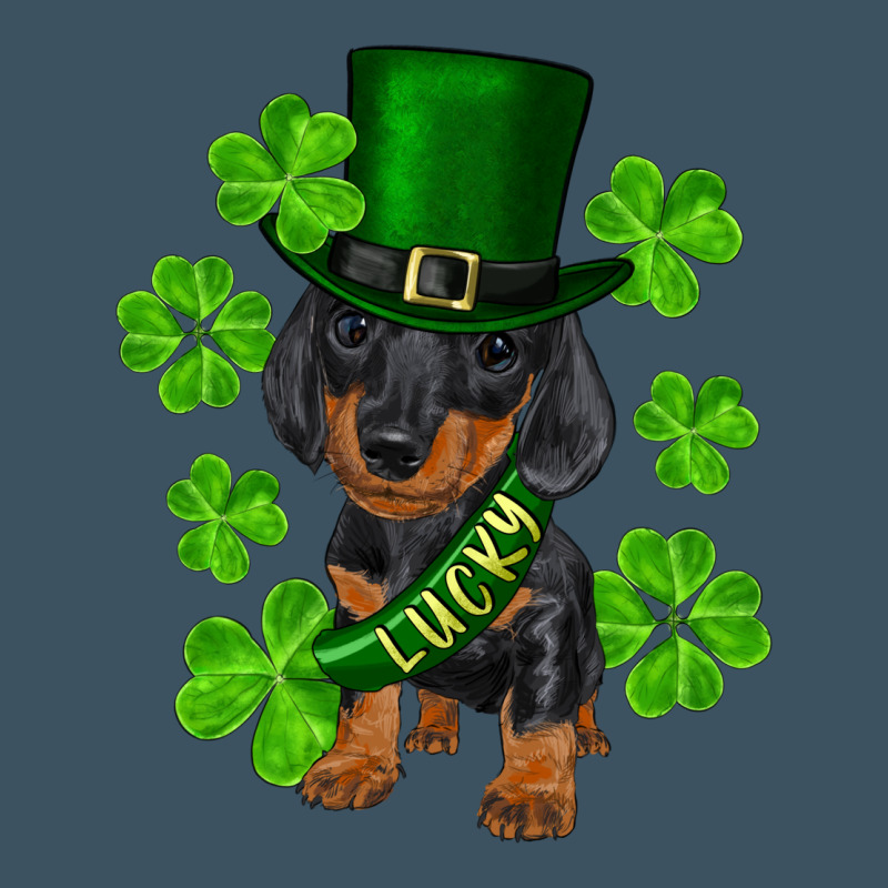 St. Patricks Day Lucky Dachshund Puppy Urban Hoodie by RanaPortraitStore | Teevron
