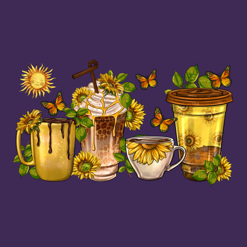 Sunflower Coffee Cups Premium Hoodie by texasbilliewilder | Teevron