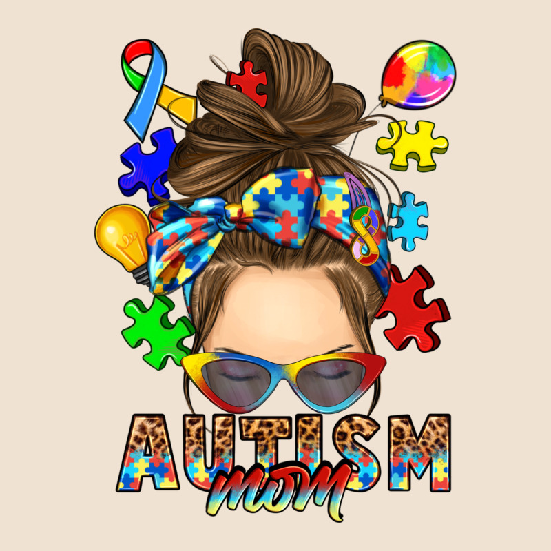 Messy Bun Autism Mom Urban Hoodie by RanaPortraitStore | Teevron