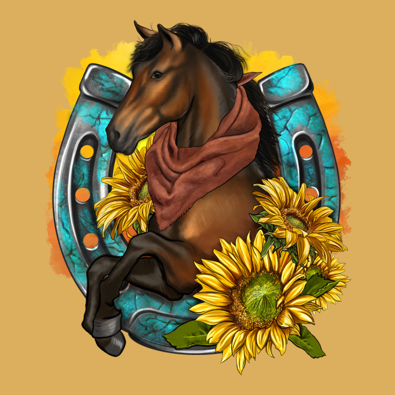Western Horse With Horseshoe Premium Hoodie by texasbilliewilder | Teevron