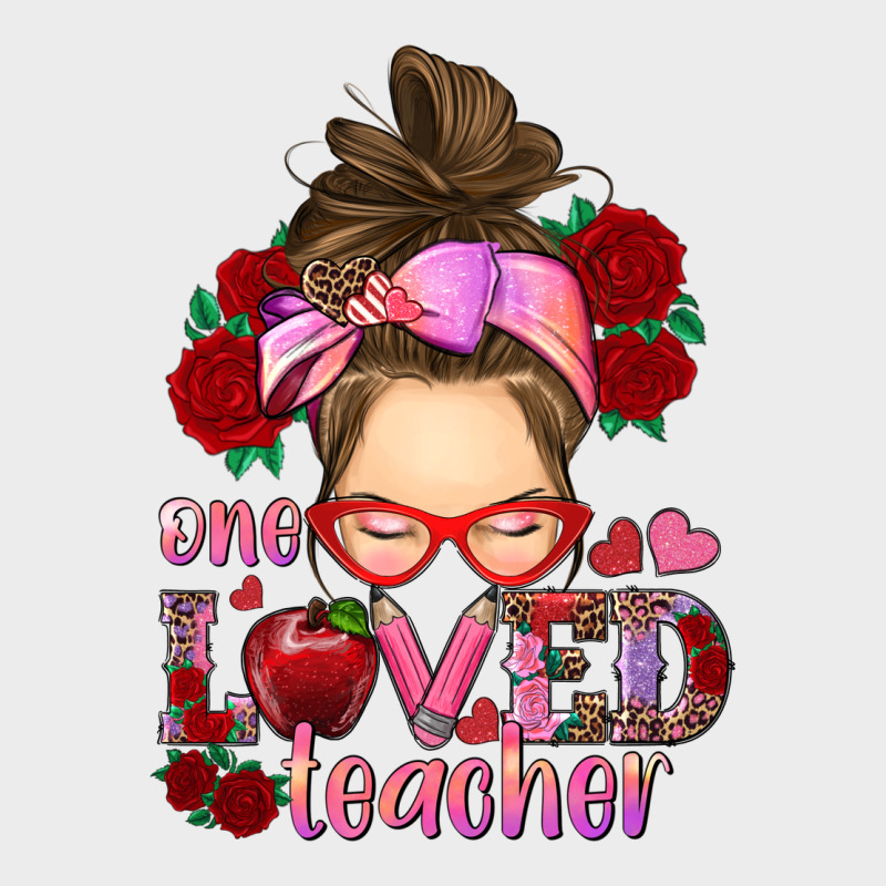 One Loved Teacher Messy Bun Urban Hoodie by RanaPortraitStore | Teevron
