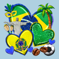 Brazil Hearts Premium Hoodie | Teevron