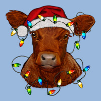 Christmas Baby Red Angus Calf With Lights Premium Hoodie | Teevron