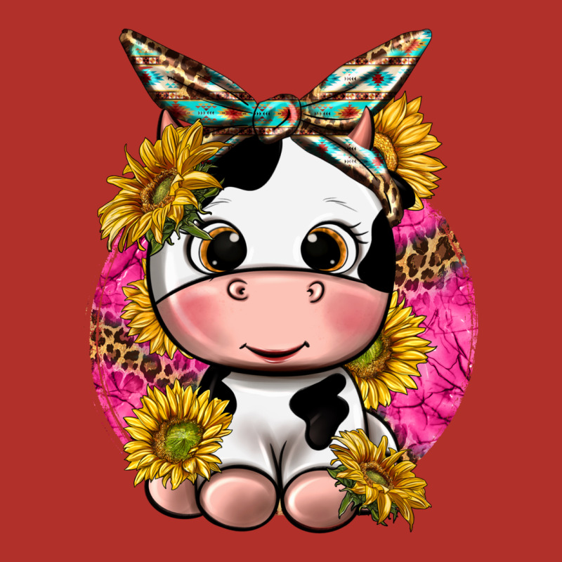 Cut Cow With Sunflower And Leopard  Pink Premium Hoodie by texasbilliewilder | Teevron