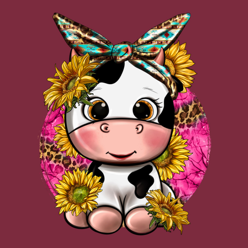 Cut Cow With Sunflower And Leopard  Pink Premium Hoodie by texasbilliewilder | Teevron