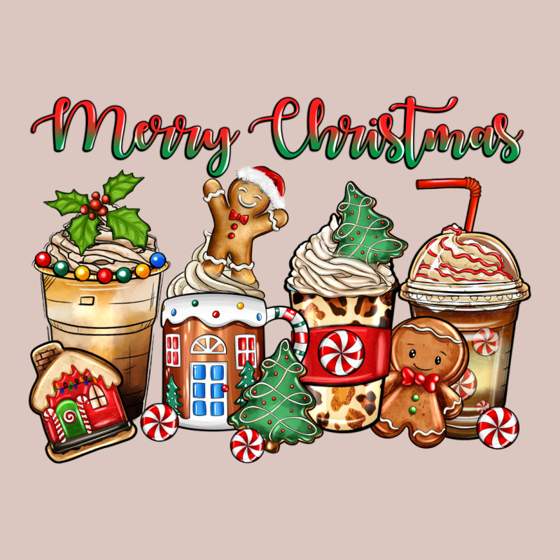 Merry Christmas Gingerbread Coffee Cups Premium Hoodie by Zillion Design Studio | Teevron