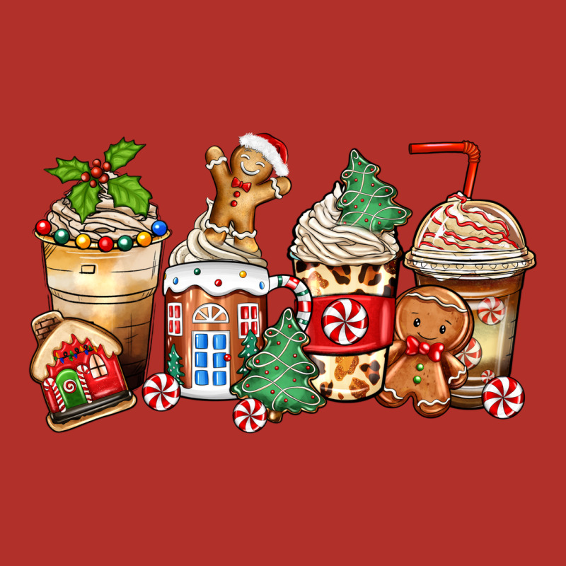 Christmas Gingerbread Coffee Cups Premium Hoodie by Zillion Design Studio | Teevron