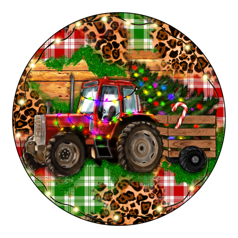 Christmas Farm Red Tractor Premium Hoodie by RanaPortraitStore | Teevron