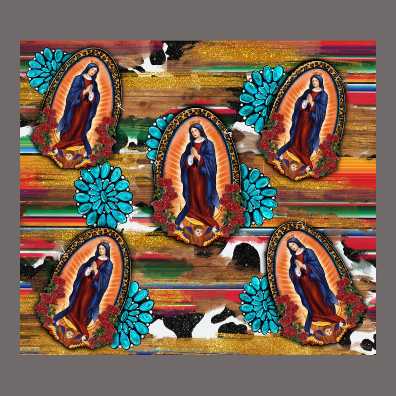 Serape Gemstone Glitter Cowhide Lady Of Guadalupe Urban Hoodie by RanaPortraitStore | Teevron