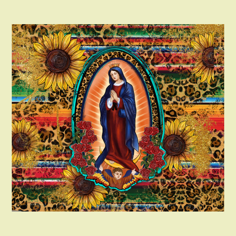 Sunflower Serape Lady Of Guadalupe Urban Hoodie by RanaPortraitStore | Teevron