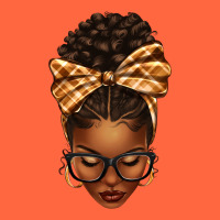 Plaid Bandana Afro Woman Premium Hoodie | Teevron