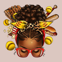 Softball Afro Messy Bun Premium Hoodie | Teevron