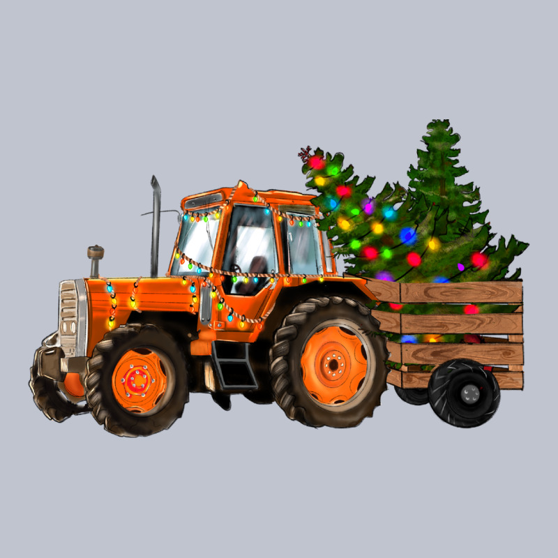 Christmas Orange Farm Tractor Premium Hoodie by RanaPortraitStore | Teevron