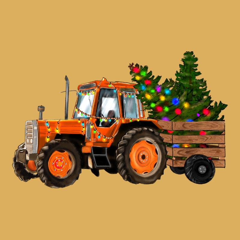 Christmas Orange Farm Tractor Premium Hoodie by RanaPortraitStore | Teevron