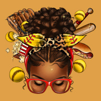 Softball Afro Messy Bun Premium Hoodie | Teevron