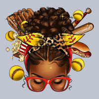 Softball Afro Messy Bun Premium Hoodie | Teevron