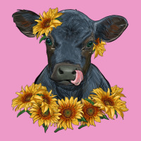 Black Angus Calf With Sunflowers Urban Hoodie | Teevron