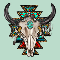 Western Aztec Bull Skull With Gemstone Premium Hoodie | Teevron