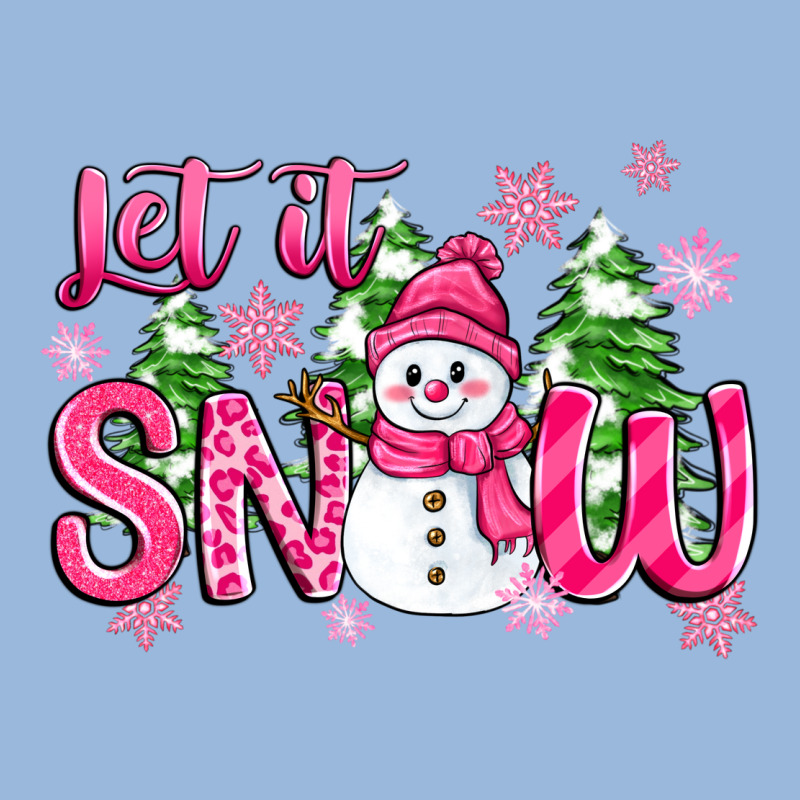 Pink Christmas Let It Snow Premium Hoodie by Zillion Design Studio | Teevron