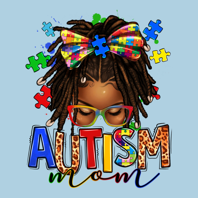 Autism Mom Afro Locs Messy Bun Premium Hoodie by texasbilliewilder | Teevron
